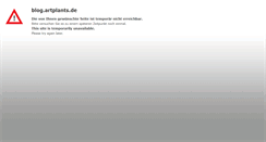 Desktop Screenshot of blog.artplants.de