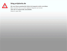 Tablet Screenshot of blog.artplants.de